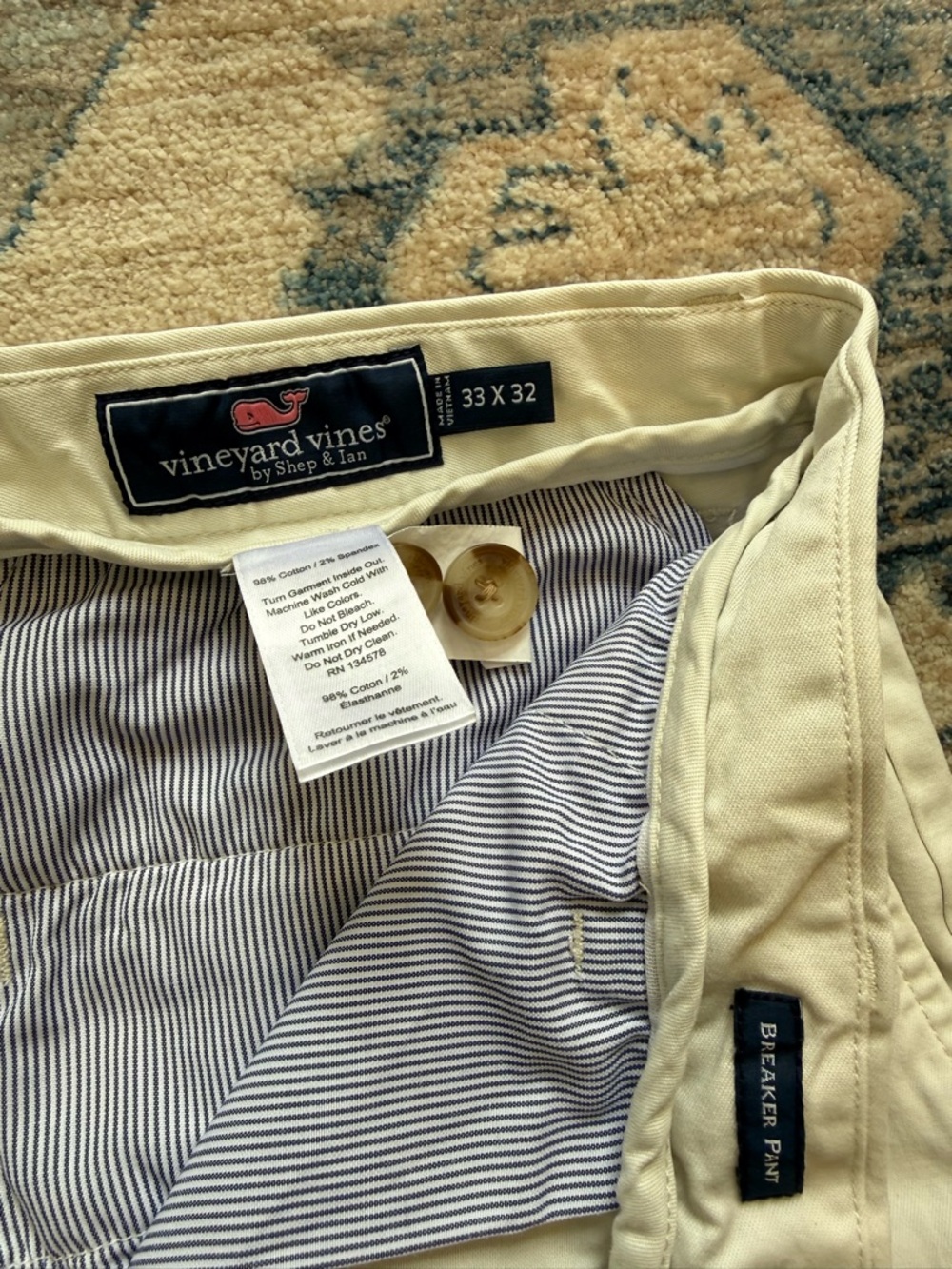 Vineyard Vines Men’s Breaker Pant - Light Beige